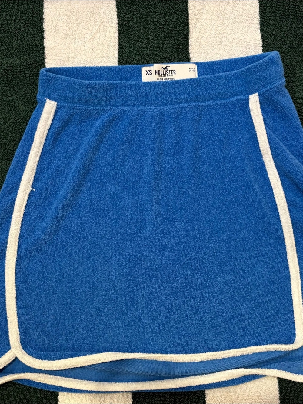 XS Hollister Blue Terrycloth  skirt